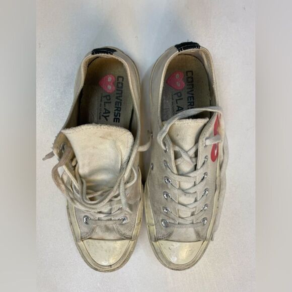 Converse Chuck Taylor Comme Des Garcon Play Sneakers Women Size 9 White 150207C - Picture 6 of 10